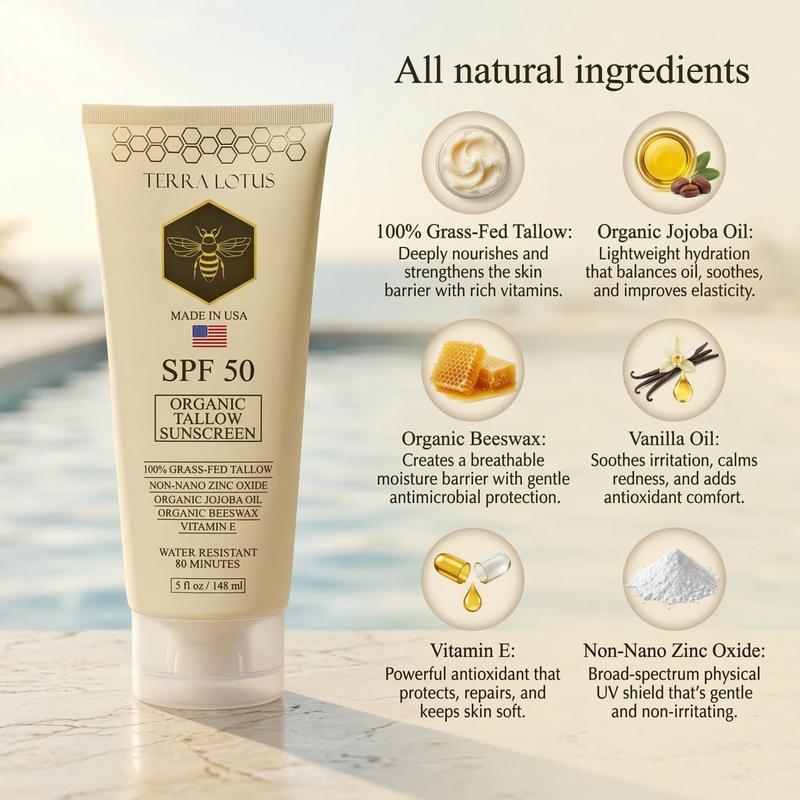 Organic Tallow Sunscreen (SPF 50)