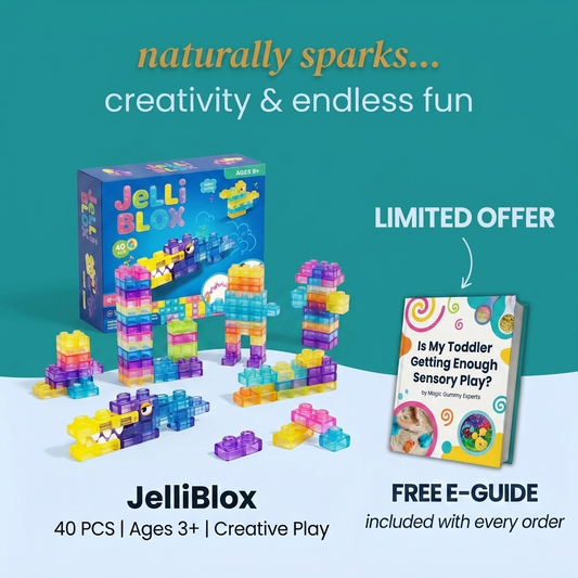 JelliBlox - Soft Gummy Building Blocks for Kids